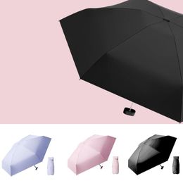 Umbrellas Mini Umbrella Small Travel With Case Ultra-Portable Anti-UV Compact Pocket Rainproof Windproof
