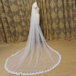 Bridal Veils Arrival Lace Wedding Veil With Comb 3 Metres White Ivory Long Cathedral Velo Sposa Lungo 2023