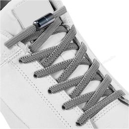 Shoe Parts Accessories 1Pair Multicolor Lock Elastic Sneaker Laces For Kids Adults and Elderly No Tie Shoelaces Quick Athletic Running Shoelace 230823