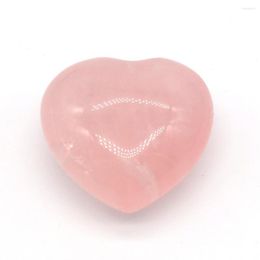 Decorative Figurines Natural Rose Quartz Heart Ornaments Pink Gemstone DIY Jewellery Gifts Energy Reiki Healing Crystals Stone Home Decoration