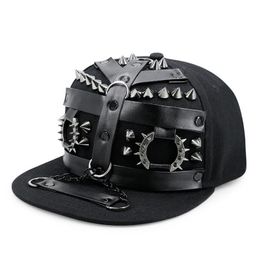 Ball Caps GBCNYIER Metal Dad Hip Hop Hat Belt Buckle Cool Flat Brim Cap Fashon Men Punk Dance Show Hiphop Hats2314