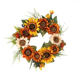 Decorative Flowers Harvest Autumn Wreath Greenery Wreaths Christmas Decoration Artificial Flower Ornament