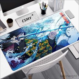 Mouse Pads Wrist Demon Slayer Mouse Pad Gaming Laptops Keyboard Mat Pc Accessories Desk Protector Mousepad Mats Anime Pads R230823