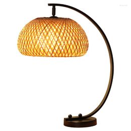 Table Lamps Lamp Ambience Light Living Room Study Japanese Style Bamboo Vintage Bedroom Bedside