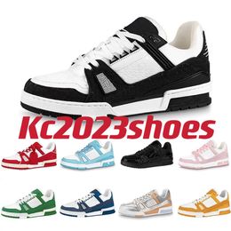 2023 New Designer Men Causal Shoes Fashion Woman Leather Lace Up Platform Sole Sneakers White Black mens womens Luxury velvet suede