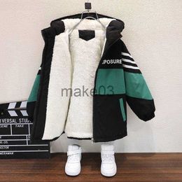 Down Coat Girls Coat Jacket Outerwear 2023 New Thicken Velvet Winter Autumn CottonPlus Size Children's Clothing J230823