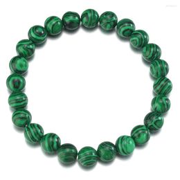 Strand High Quality Natural Stone Bracelets For Men Women Birthday Gift Malachite Beads Stretch Charm Bracelet Jewellery Wholesale