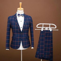 Whole- High-quality Wedding pography studio theme men's suit piece fitted suit groom groomsman dress show hosted pictu284j