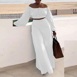 Casual Dresses Ladies Business Suit Womens Solid Colour Sexy Tube Top Big Skirt Long Sleeve Two Piece