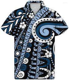 Men's Casual Shirts 2023 Summer T-Shirt Shirt Gold Stripe 3d Print Street Fashion Polynesian Culture Oversized