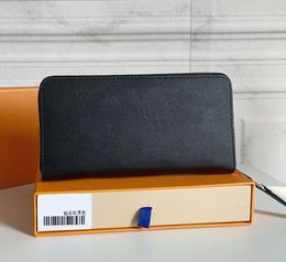 Designer wallet luxury zippy purses womens wallets high-quality embossed flower letters credit card holders ladies zipper money clutch bags