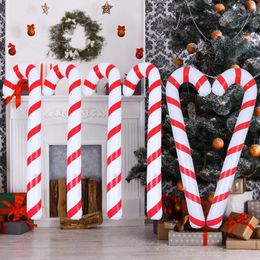 Other Event Party Supplies 90cm Inflatable Christmas Candy Cane Stick Balloons Outdoor Candy Canes Decor for Xmas Decoration Supplies Navidad 230822