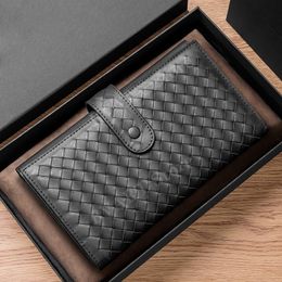 Designer Wallet Luxury Brand Credit Card Bag 30 Card Slot Top Leather Fashion Mobile Phone Bag Multifunctional Storage Bag Black 2023 New