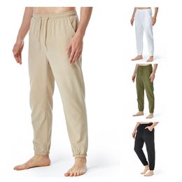 Men's Pants Summer Cotton Linen Elastic Waist Leisure Jogging Yoga Thin Soft Loose Casual Sports Trousers Breathable 230822