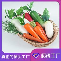 Decorative Flowers Simulation Carrot Fake Fruit Vegetable Turnip Model Home Decoration Craft