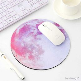 Mouse Pads Wrist Earth/Moon/Mars Pattern Round Gaming Carpet Mouse Pad Mat Computers Accessory R230823