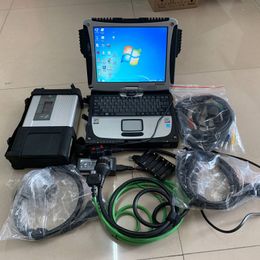 Auto diagnostic tool MB Star C5 SD Compact 5 with V12.2023 Latest Version in Used Toughbook Cf19 4G ready to use