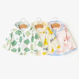 Clothing Sets Baby Sunscreen Clothes Summer Thin Breathable Hooded Coat Childrens Cardigan Top Air Condition 230822