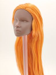 Dolls Fashion Royalty 16 Scale Nadja Rhymes Dark A Skin Orange Hair Integrity Unpainted Face Doll Head 230822