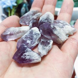 Decorative Figurines Natural Amethyst Crystal Rock Mineral Specimen Healing Chakra Reiki Stone Collection Home Decoration As Gift