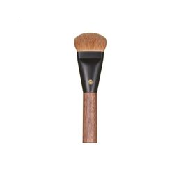 Makeup Tools Professional Handmade Brushes J134 Soft Resilient Weasel Hair Large Flat Foundation Brush Walnut Handle Make Up 230822
