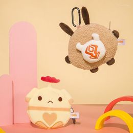 Keychains Genshin Impact Official Doll Coin Purse Cute Hilichurl Klee Bounce Cosplay Plush Earphone Bag Wallet Keychain