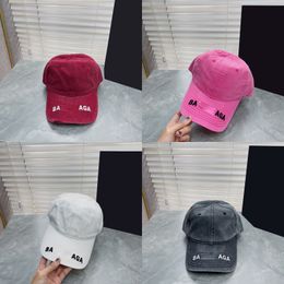 Classic Canvas Duck Tongue Cap Summer Brand Couple Solid Color Letter Embroidery Baseball Cap Casual Versatile Sunscreen Ball Cap