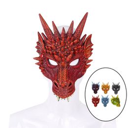 Party Masks Horror Evil Dragon Monster Full Head Cover for Men Women Cosplay Prop Party Slayer Masquerade Halloween Festival Mask Fancy 230823