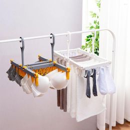 Hangers 1 Pc Multi Purpose Clothes Hanger Smooth Edge Windproof Drying Rack Free Combination Saving Space Household Socks Storage