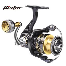 Fishing Accessories HISTAR Metal Spool 12KG Max Drag 5.2 1 Gear Ratio 5 1BBS Carbon Fibre Saltwater E Series 1000 4000 Spinning Reel 230822