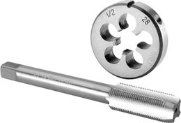 Threaded Fittings Burkit 1/2x28 UNEF Tap and Die Right Hand 1/2 X 28 HSS hine Thread Set