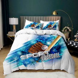 Bedding sets Sports Baseball Bedding Set for Child Duvet Cover Sets with Size Boys Sports Quilt Cover Teens Comforter Cover