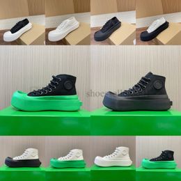 High Quality Jumbo Casual Shoes Sneaker Men Women high top low lace up sneakers Optic Black White Green Platform Canvas Shoe Upper Thick Rubber Outsol 45h9#
