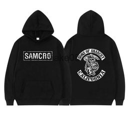 Mens Hoodies Sweatshirts Sons of Anarchy SAMCRO Double Sided Print Streetwear Men Womnen Harajuku Brand Design Hoodie Mens Oversized Hoodies Sweatshir J230823