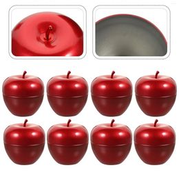 Storage Bottles 10 Pcs Candy Containers Apple Tin Multi-function Canister Tinplate Tea Jar Teapot Accessory Delicate Kitchen Home