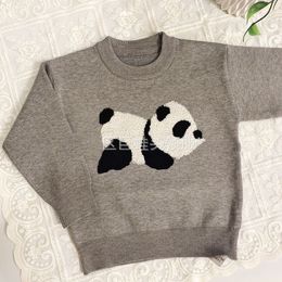 Pullover Kids Knit Sweaters 2023 Autumn Boys Girls Cute Panda Print Baby Child Cotton Outwear Tops Clothing 230823