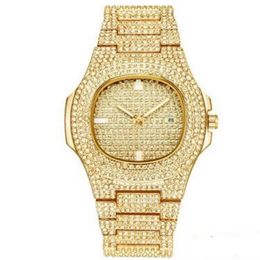 Diamond Stainless Steel Fashion Watch Men Women Swiss Watch Dress Quartz Watch Orologio Gold Fashion Casual Wristwatch3491