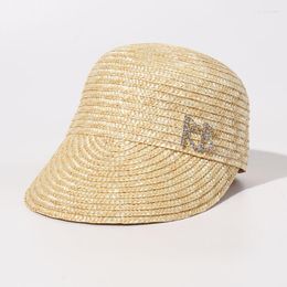 Ball Caps Summer Straw Baseball Cap Letter Hat Woman Outdoor Dome Casual Sun Hats Ladies Fashion Luxury Sunscreen Visor