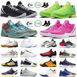 Mamba Zoom 6 Basketball Shoes Protro Bruce Lee What If Lakers Tucker Big Stage Chaos Rings Eybl Metallic Gold Grinch Forever Men Sneakers Size 46