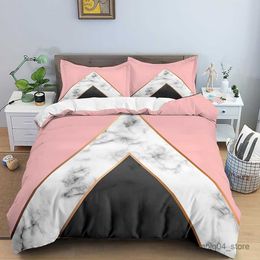 Bedding sets Marble Bedding Set Luxury Bed Set Geometric Duvet Cover Set Comforter Cover with case Girls Kids Bedding Set R230901