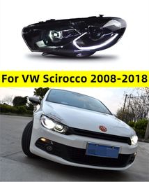 Front Headlight For VW Scirocco 20 08-20 18 Upgrade LED Far and Near Lights LED Running Headlamp Streamer Turn Signal