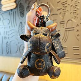 Party Favour Fashion trend leather pattern key chain series cute creative pendant female schoolbag pendant334v