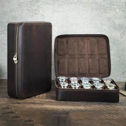 Watch Boxes Vintage Storage Box For Men Women 10/12 Slots Organizer Display Case Gifts Jewelry Collection Present Cabinet