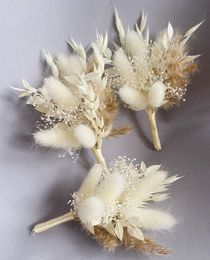 Decorative Flowers Wreaths Mini Pampas Dried Babysbreath Bouquet Natural Plants Preserve Floral for Wedding Home Decoration 230822