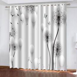 Curtain Po Dandelion Curtains 3D Blackout For Living Room Bedding Drapes Cotinas Para Sala