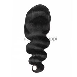 Synthetic Wigs Body Wave Drawstring Ponytail 1030inch Indian Human Hair Drawstring Ponytail Remy Hair For Woman Natural Black x0823