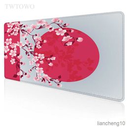 Mouse Pads Wrist Cherry Blossoms Sakura Mouse Pad Gaming XL Large Mousepad XXL keyboard pad Soft Natural Rubber Mouse Mat Mice Pad R230823