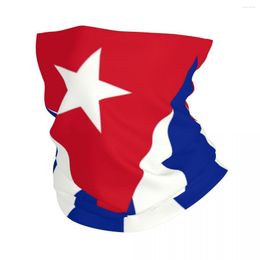 Bandanas Flag Of Cuba Bandana Neck Warmer Men Women Winter Ski Hiking Scarf Gaiter Cuban Patriotic Face Cover