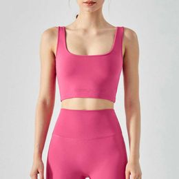 LL-DSG303 Yoga bra beauty back square neck top wholesale running fitness vest with chest pad sports underwear women please check the size chart