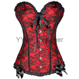 Gothic Corset Body Shaper Sexy Lace Women Waist Trainer Shapers Underbust Belt Corsets Bustiers Plus Size S-6XL Workout Cincher x0823